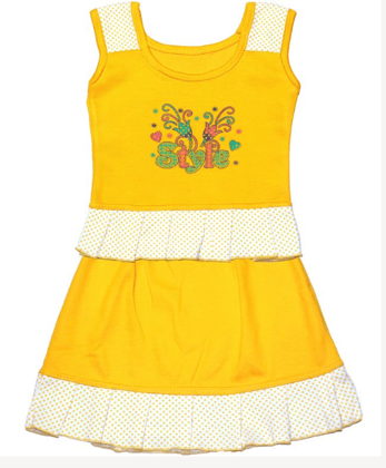 Baby Girl's Midi Dress - Pack of 2 ( Tops & Skirt ) ( 1 Years ) Yellow