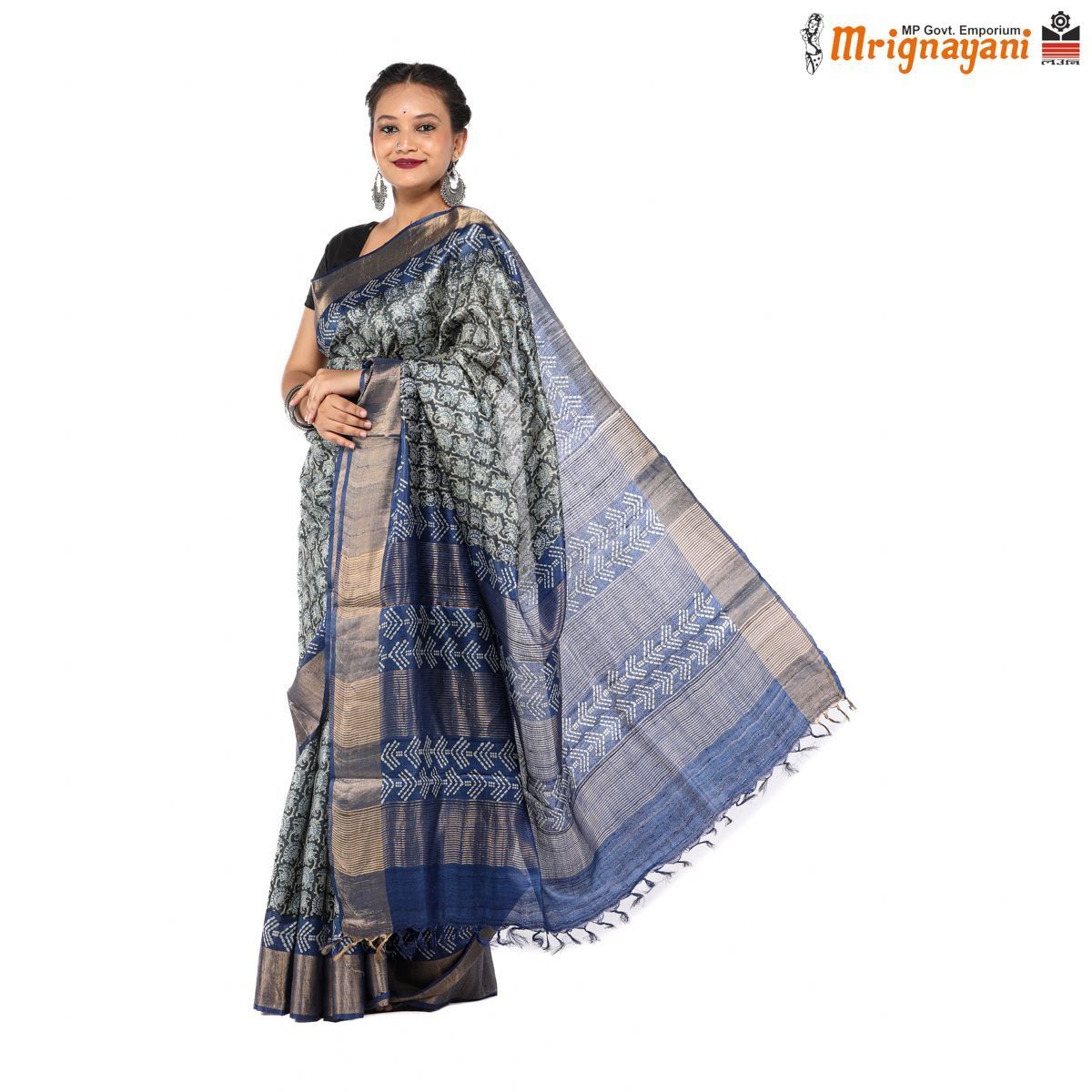 HANDLOOM KOSA SAREE WITH BLOUSE (SKU - 3H0201120622, SAREE - 1175)