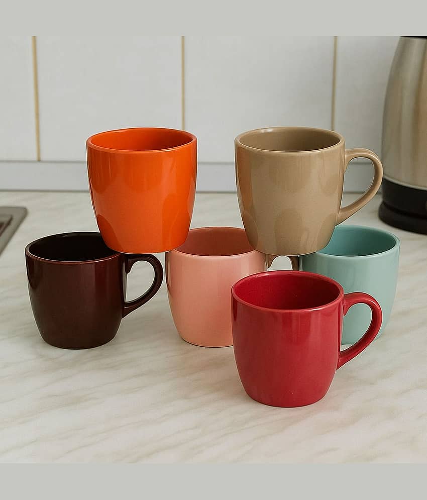 Love Unlimited Solid Bone China Tea Cup 150 ml ( Pack of 6 )