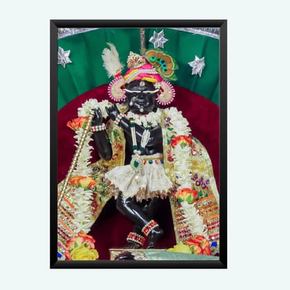 NOKKES Radha Raman ji Vrindavan Radha Raman Thakur Ji Photo Frames Religious Photo frame 5X7 Inch Photo Frame_QWW64