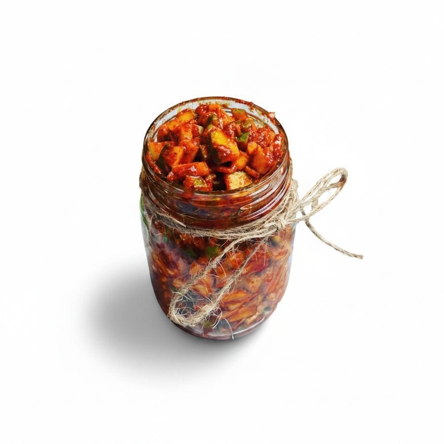 Traditional Homemade Style Vegetable Pickle - 300 gm - One glass jar