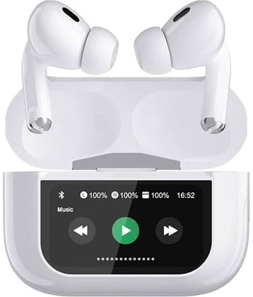Neo TOUCH SCREEN Bluetooth True Wireless (TWS) On Ear 5 Hours Playback Active Noise cancellation IPX4(Splash & Sweat Proof) White