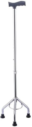 TAN45 Walking Stick Three Legs (Tripod) |Walking Stick for Old People | Adjustable Height Heavy Duty,Portable|Ideal for Senior Citizen,Old,Light Weight,Medical Walking Aid Aluminium