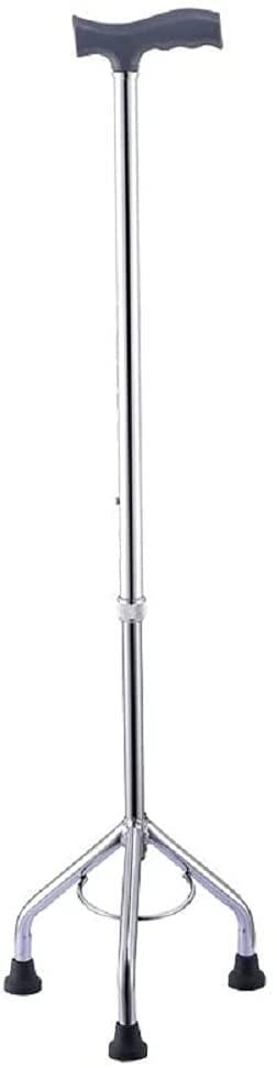 TAN45 Walking Stick Three Legs (Tripod) |Walking Stick for Old People | Adjustable Height Heavy Duty,Portable|Ideal for Senior Citizen,Old,Light Weight,Medical Walking Aid Aluminium
