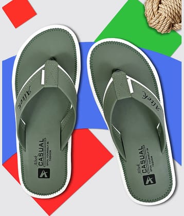 Altek Green Men's Thong Flip Flop