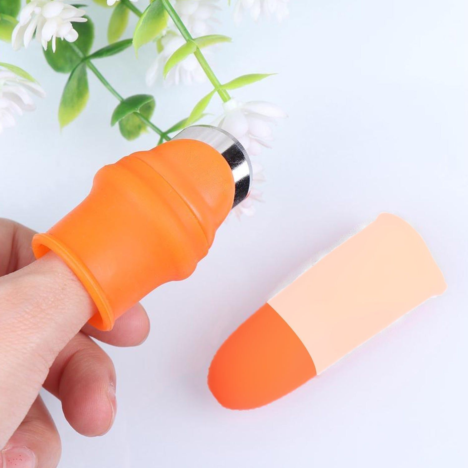 1 Pair V Thumb Cutter with Box – Handy Peeler for Fruits & Vegetables, Kitchen Tool for Home & Office Use