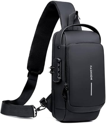 Shopeleven Blue Solid Messenger Bag