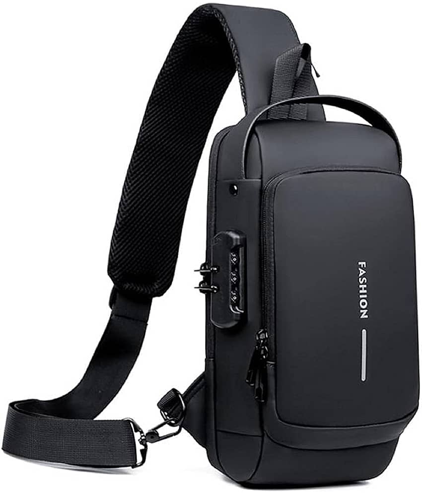 Shopeleven Blue Solid Messenger Bag