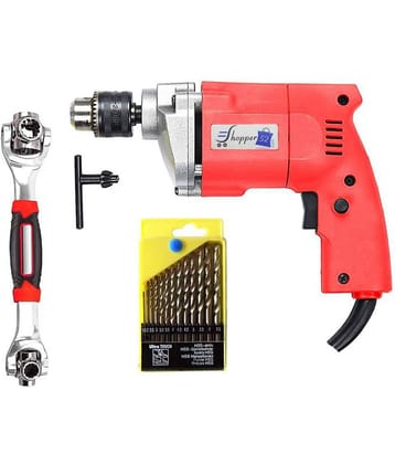 Shopper52 - Drill Machine Combo 350W 10mm Corded Drill Kit