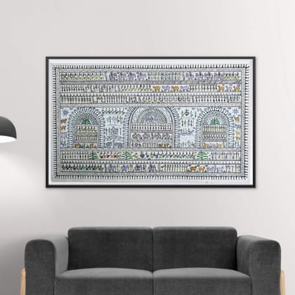 Saura Tribal Artwork with Pattachitra