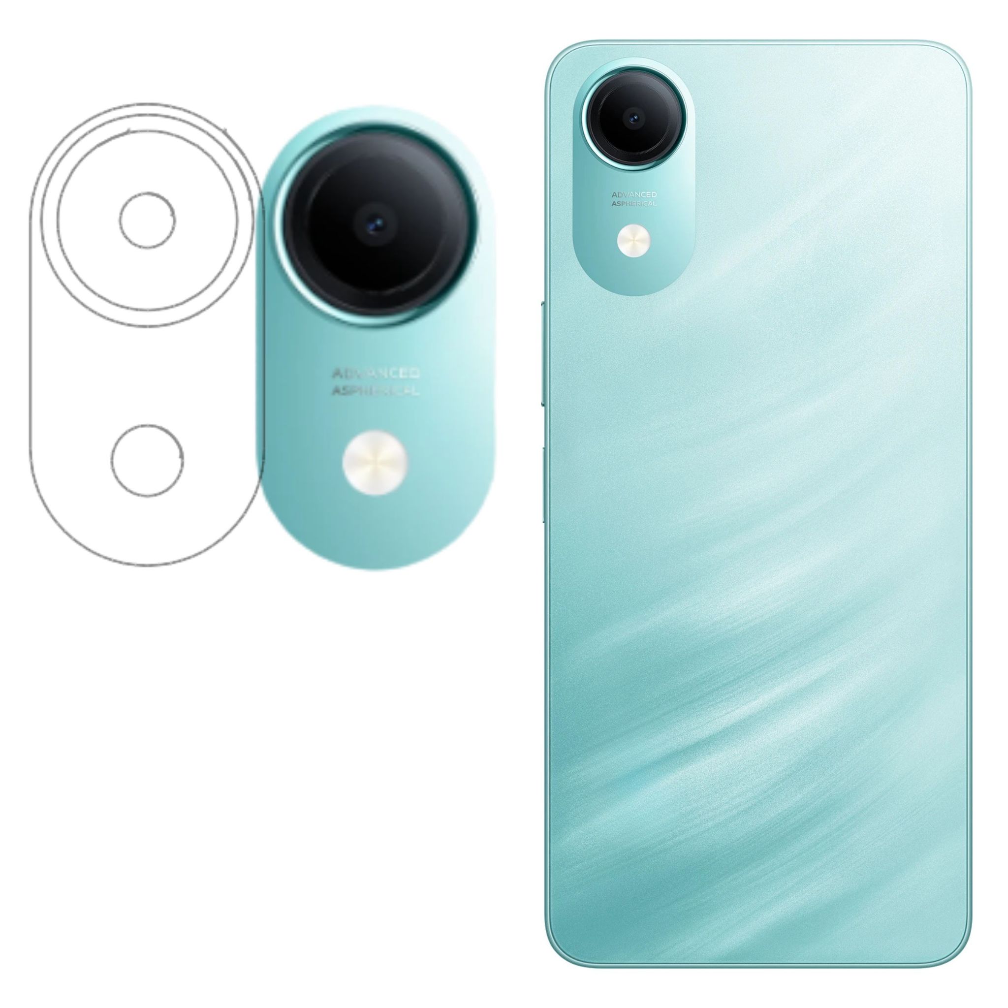 ISAAK Back Camera Lens Protector compatible for Vivo T5e (Pack of 1)