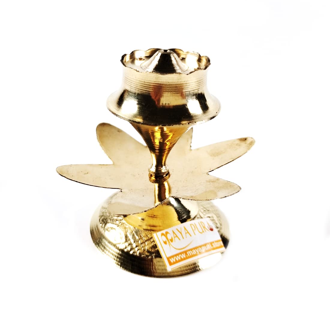 MAYAPURI Brass Incense Agarbatti Stand Holder, Puja Accessory, Spiritual and Religious
