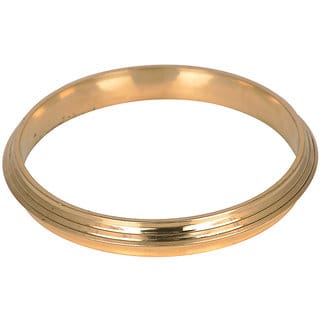 KESAR ZEMS Gold Plated Sikh Sardar Punjabi Brass Kada With Triple Groove Design For Unisex Diameter6.2 CM Golden. KESAR ZEMS Gold Plated Sikh Sardar Punjabi Brass Kada With Triple Groove Design For Unisex Diameter6.2 CM Golden.