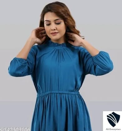 Rennede Women Retro Flared Skater Dress