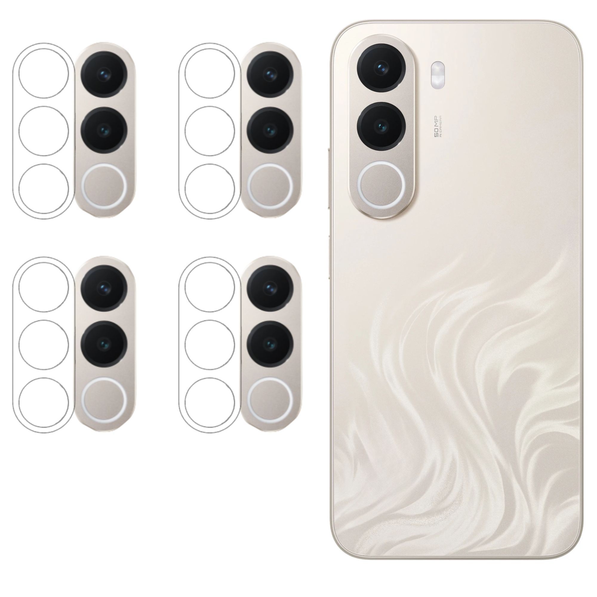 ISAAK Back Camera Lens Protector compatible for Realme C100x (Pack of 4)