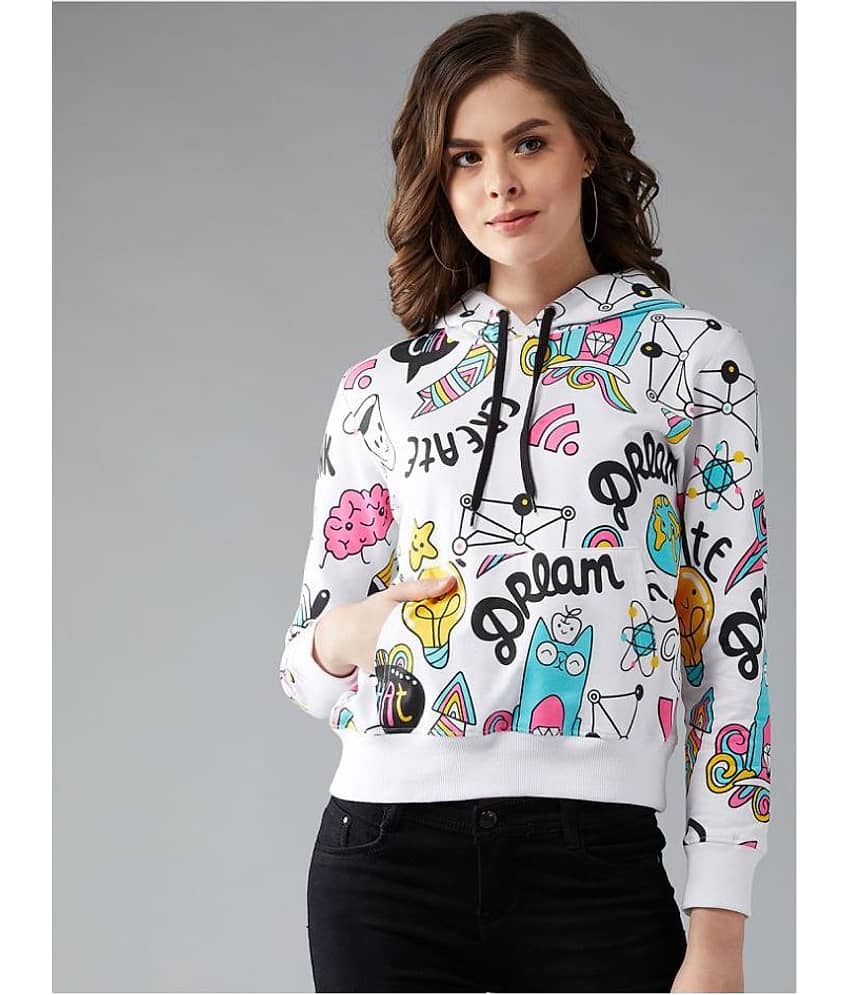 The Dry State Cotton White Hooded Sweatshirt