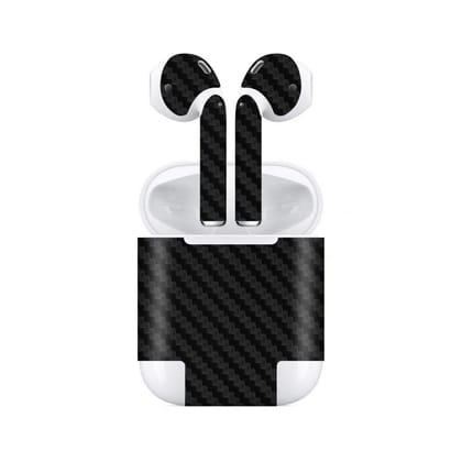 Airpods Black Carbon Skin (only cover/केवल कवर) Airpods Black Carbon Skin