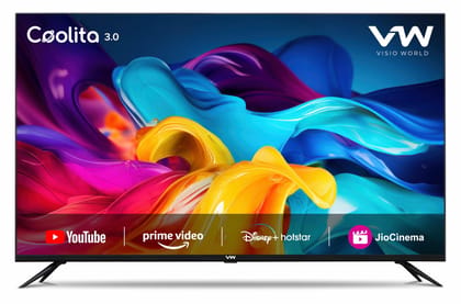 VW (Visio World 60 cm (24 inches) Linux Frameless Series HD Ready Smart LED TV VW24C3 (Black) | with 18 Months Warranty VW (Visio World 60 cm (24 inches) Linux Frameless Series HD Ready Smart LED TV VW24C3 (Black) | with 18 Months Warranty - Black / 24 i
