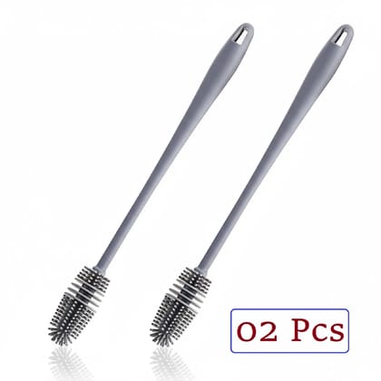 Bottle Cleaning Brush Silicone Long Handle for Baby Bottle, Water Bottle, Containers, Vase and Glass, Bottle Cleaner for Home and Kitchen Bottle Cleaning Brush Silicone Long Handle for Baby Bottle, Water Bottle, Containers, Vase and Glass, Bottle Cleaner for Home and Kitchen