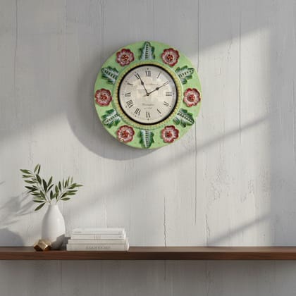 Hand Carved Wooden Wall Clock-Bettery-Clock