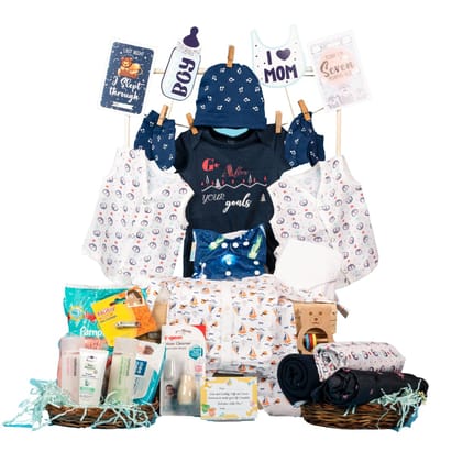 The Baby First Box Newborn Baby Essential Kit - 21 Items(0-3 Months)| Newborn Baby Gifts |Baby Shower Gift | Summer Kit (Exclusive Gift Box) (Boys) The Baby First Box Newborn Baby Essential Kit - 21 Items(0-3 Months)| Newborn Baby Gifts |Baby Shower Gift | Summer Kit (Exclusive Gift Box) (Boys)