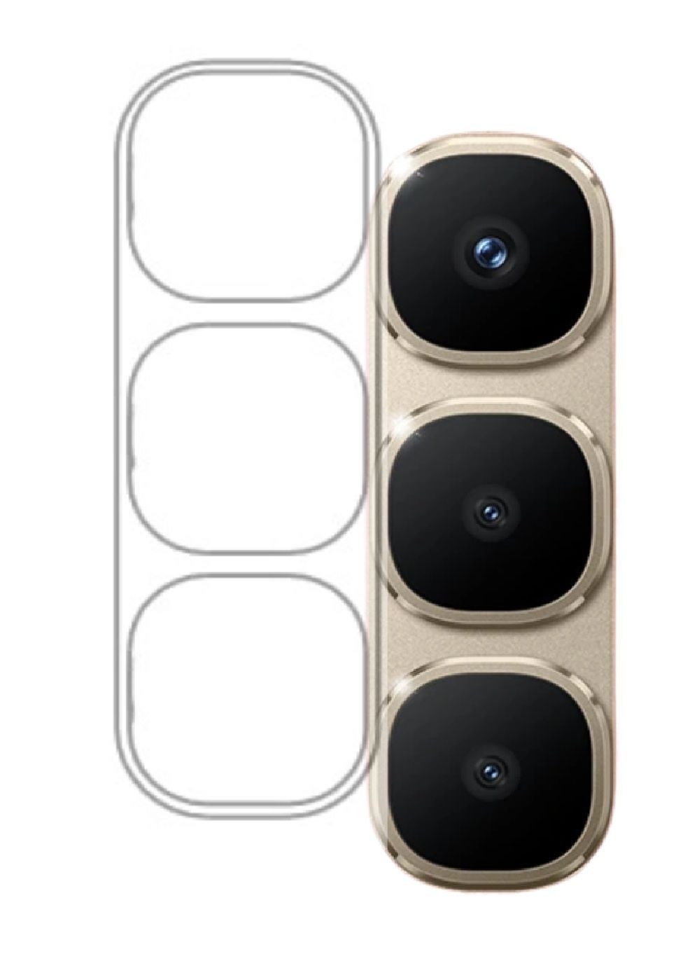 ISAAK Back Camera Lens Protector compatible for Infinix Hot 60 (Pack of 1)