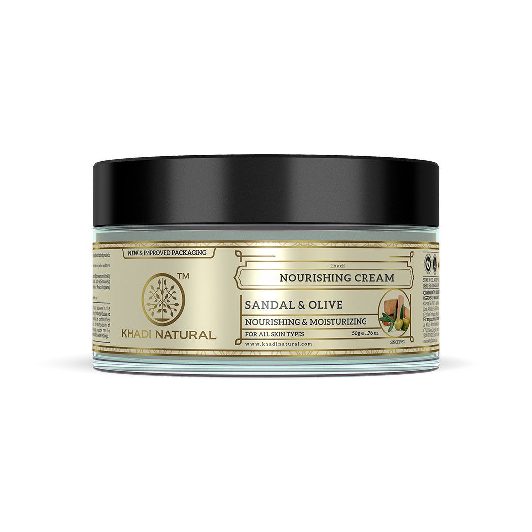Khadi Natural Sandal & Olive Nourishing Face Cream - 50gm