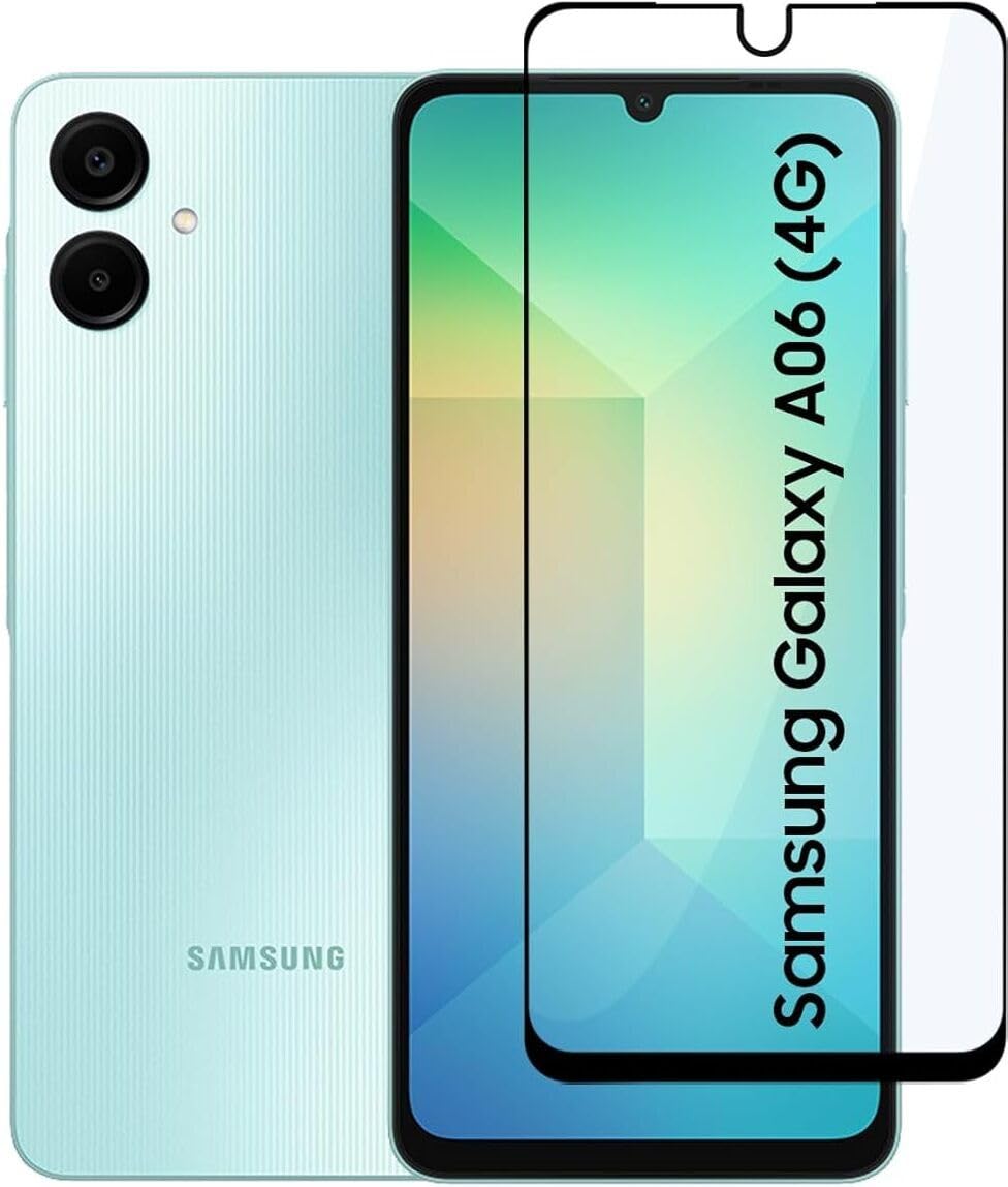 PLUGTECH Advanced Tempered Glass With Anti-Explosion 9H Hardness Edge-To-Edge Coverage Screen Guard for SAMSUNG A06
