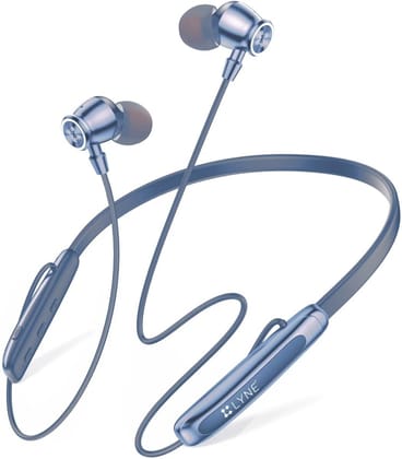 LYNE Rover 28 Anc 100 Hours Music Time Bluetooth Gaming  (Blue, In The Ear)
