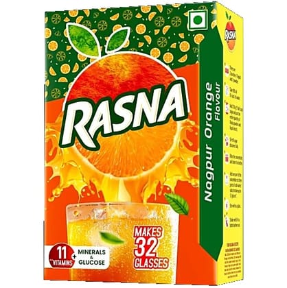 Rasna Nagpur Orange Drink Mix Powder, 20 g Mono Carton