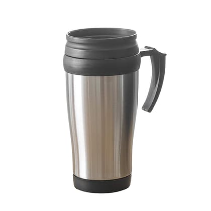 Stainless Steel Vacuum Glass Insulated Glass Coffee Cups, Tumbler (With Lid & Handle / 1 pc)