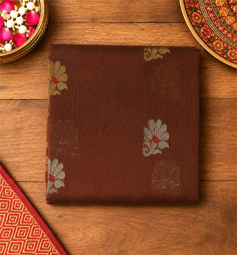 Handloom Chanderi Cotton By Silk Saree