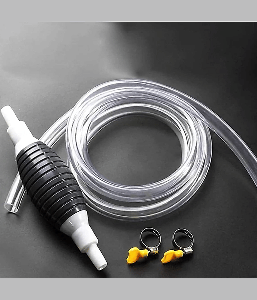 Fuel Transfer Pump Kit - Tank Sucker Latest High Flow Hand Pump Portable Manual Car Fuel Transfer Pump with 2M Hose for Water Fish Tank (2 M)