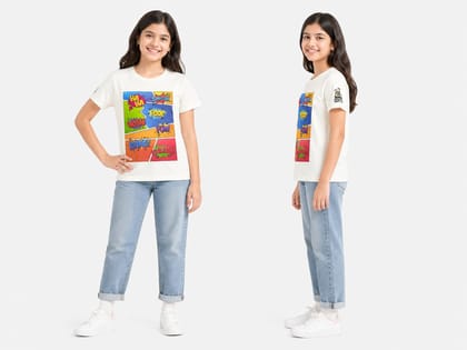 KUCHU Unisex T-Shirt | Boom Bang Print | 10–11 Years | Cotton Modal Fabric | Soft Feel | Breathable | Digitally Printed | Vibrant Colour White KUCHU Unisex T-Shirt | Boom Bang Print | 10–11 Years | Cotton Modal Fabric | Soft Feel | Breathable | Digitally Printed | Vibrant Colour White