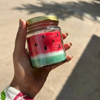 Watermelon Candle Jar
