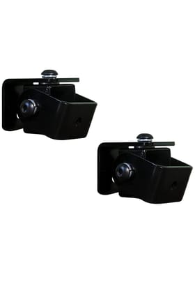 Alzarsi-SWM- D2 - Speaker Wall Mount - Bracket 2 Nos for M4 / M5 / 1/4'' x 20UNC Thread Hole/Keyhole Speakers - with Flexible Positioning Angle (Pack of 2) Black
