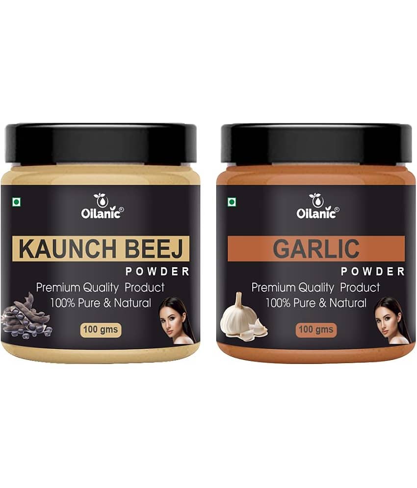 Oilanic 100% Pure Kaunch Beej Powder & Garlic Powder For Skin Hair Mask 200 g Pack of 2