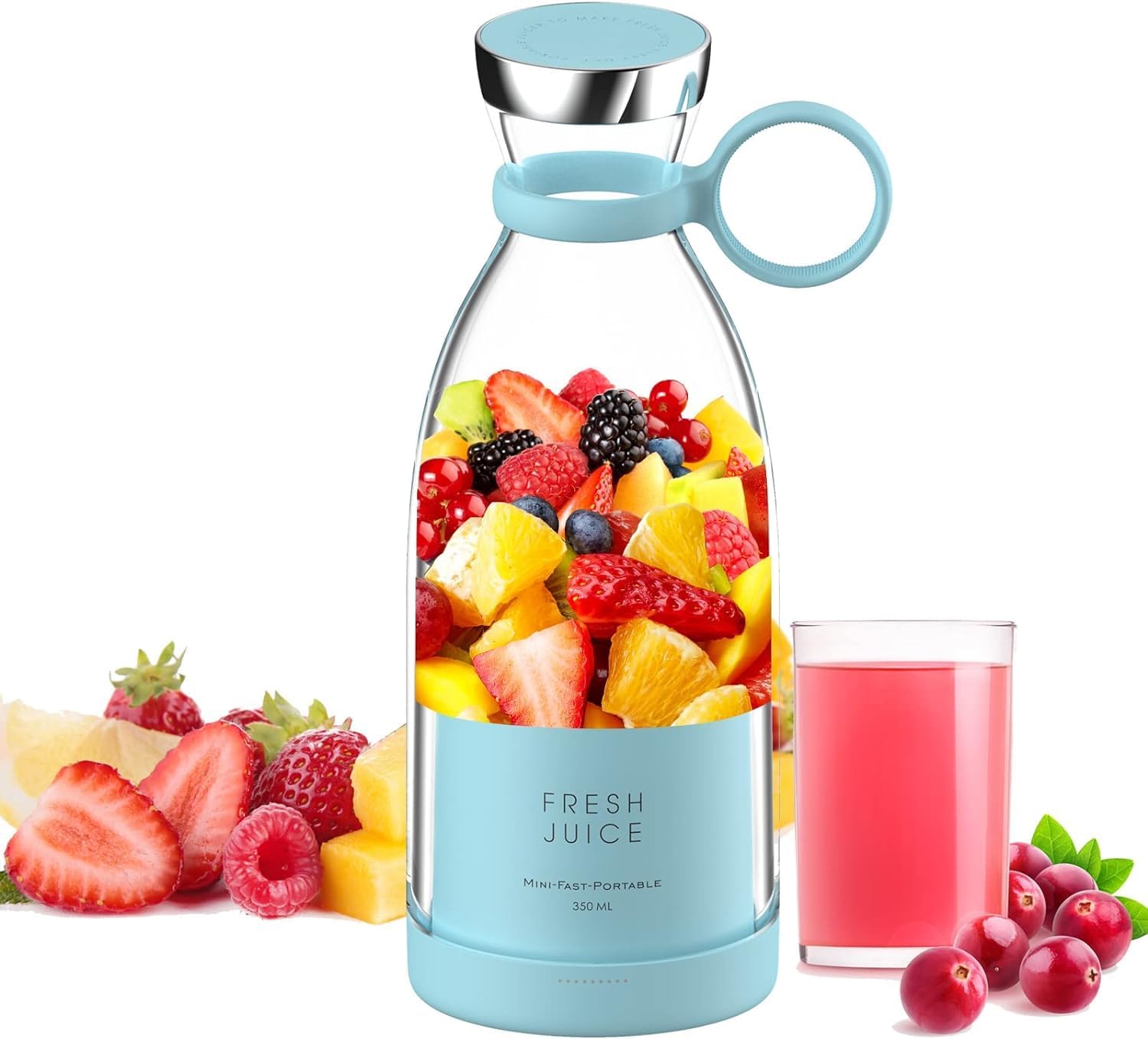 Portable Blender, USB Rechargeable Mini Juicer Blender, Electric Juicer Bottle Blender Grinder Mixer, Personal Size Blender for Juices, Shakes and Smoothies,Fruit Juicer Machine