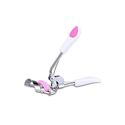 Glamezone White Eyelash Curler with Soft Grip