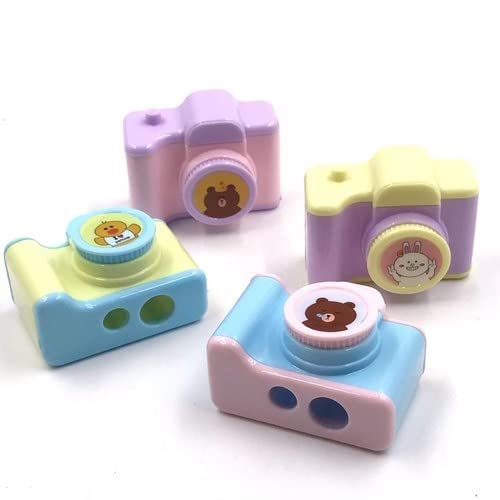 BREEPREE Mini Camera Pencil Sharpener Pack of 6 Kids Birthday Return Gift Party Favour