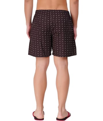 Merino Pack of 1 Cotton Boxers For Men's ( Brown )