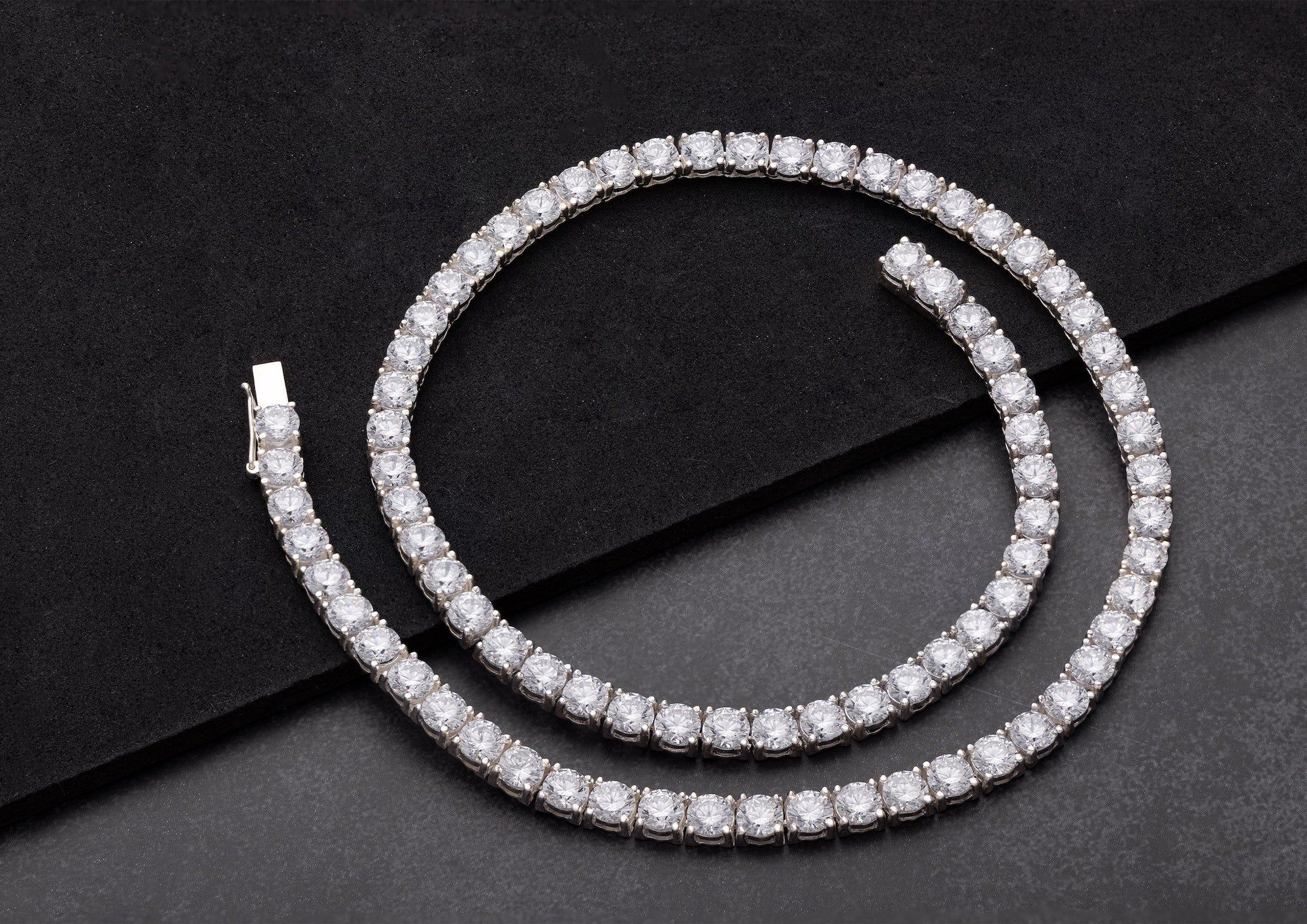 White Round Tennis Chain - 6MM