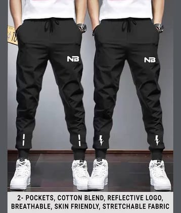 Lieo Trend Multicolor Polyester Blend Men's Trackpants ( Pack of 2 )