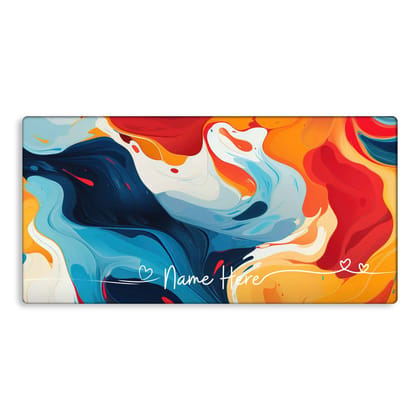 Wrapcart Fluid Waves Custom Name Desk Mat and Gaming Mousepad, 11 x 22 Inch Wrapcart Fluid Waves Custom Name Desk Mat and Gaming Mousepad, 11 x 22 Inch