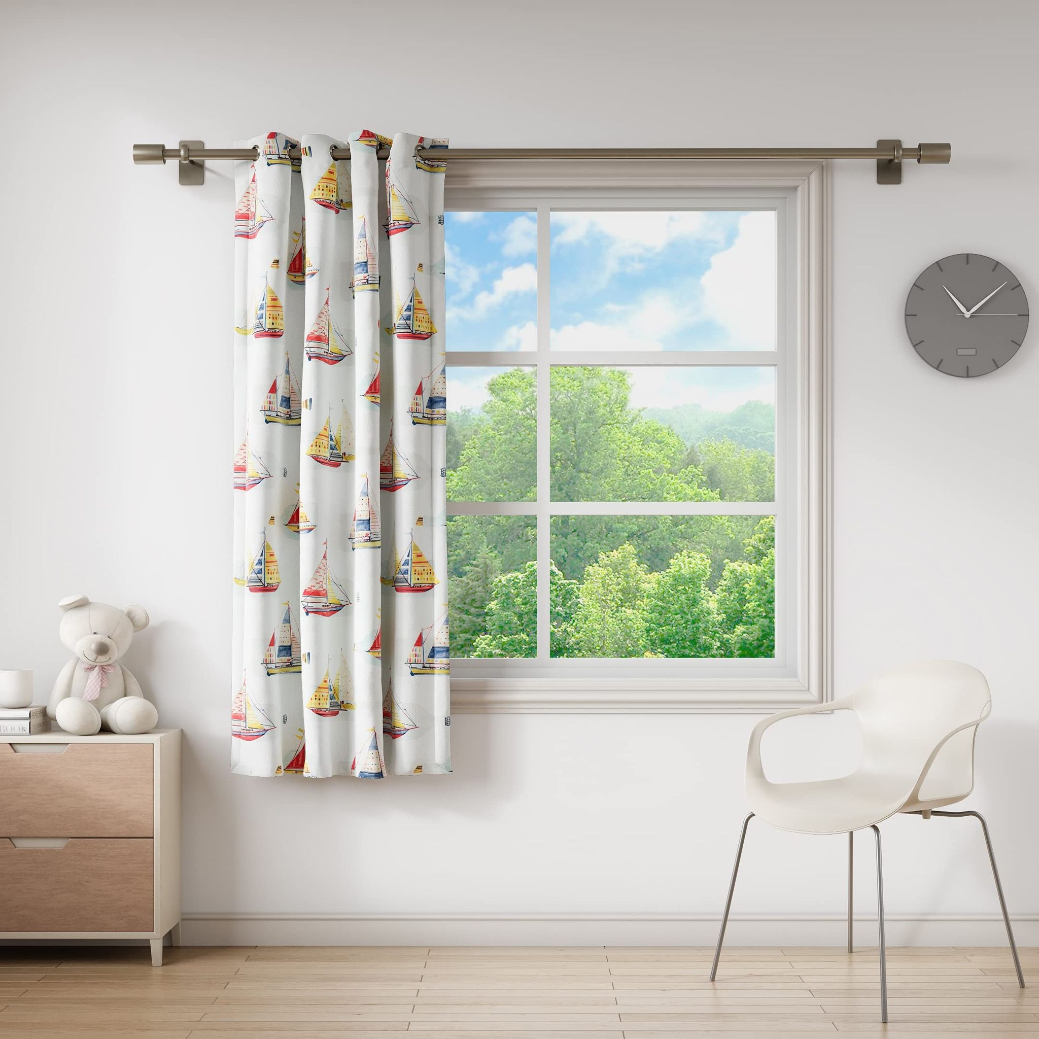 DDECOR - 100% PolyesterScenes PatternWindow 5 Ft|135 CM X 160 CM| - Pink
