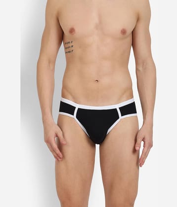 La Intimo Pack of 1 Cotton Blend Briefs For Men's ( Black )