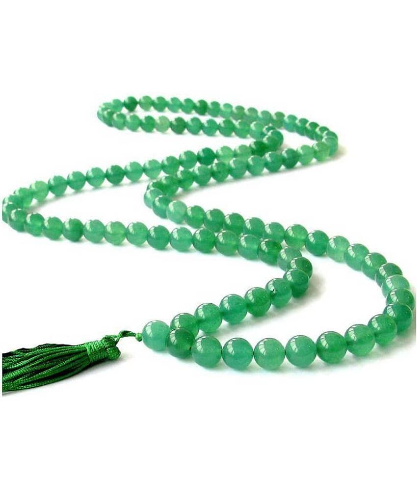 Natural Green Jade 108+1 Beads 8mm Rosary Mala- Lab Certified