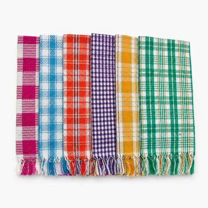 Classic Multi Weave Bath Towels ( Pack of 6 )