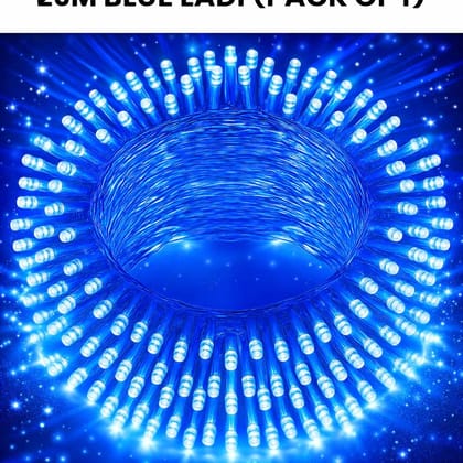 SPARKWORLD 74 LEDs Blue Rice Lights | 21 Meter Decorative String Light | Steady Glow | Pack of 1 | Size: 25 M