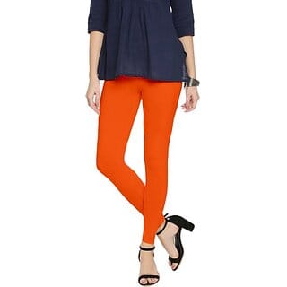 SHE PURE LUXURY WEAR Ankle Length  Ethnic Wear Legging  (Orange, Solid)